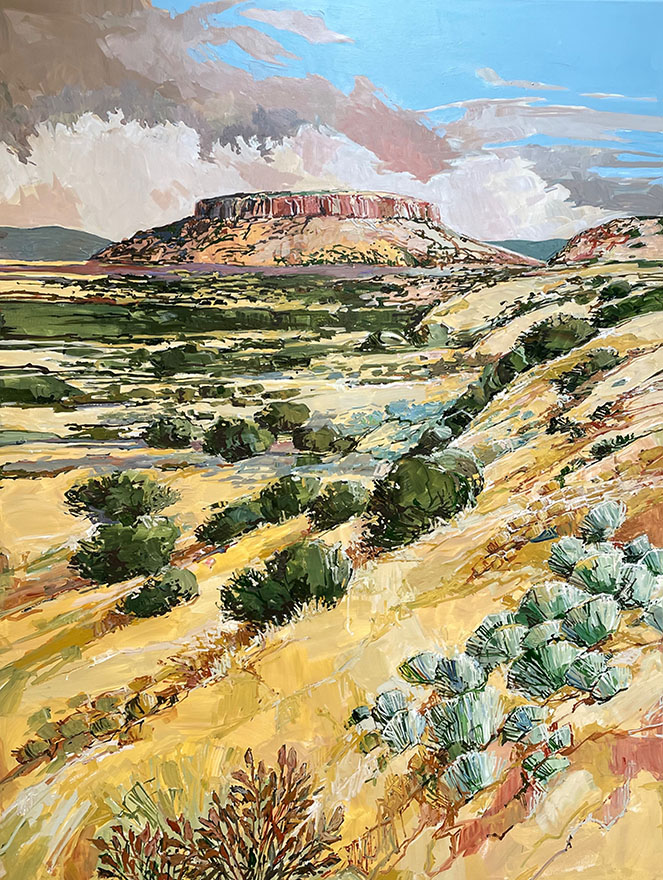 Doug Atwill acrylic landscape 1741 Black Mesa October