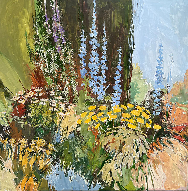 Doug Atwill garden painting Rosemary's Garden II