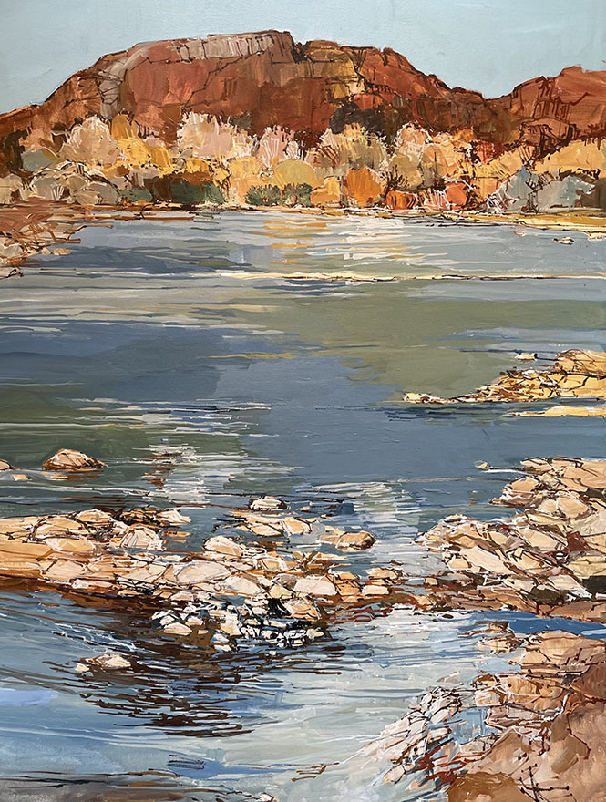painting of Rio Grande at Diablo Canyon II