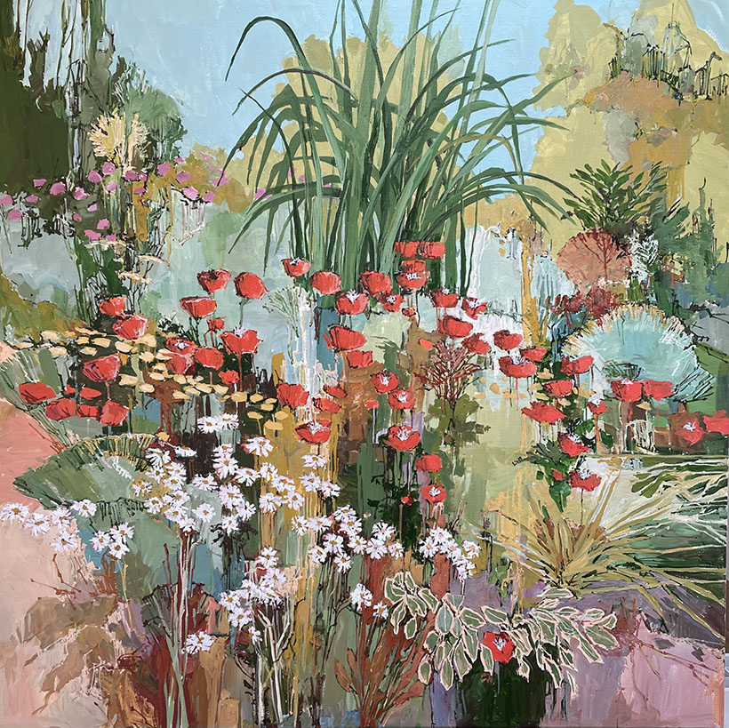 Doug Atwill Corn Poppies and High Grasses