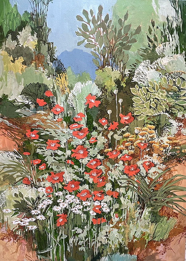 Doug Atwill garden painting Garden at the Studio